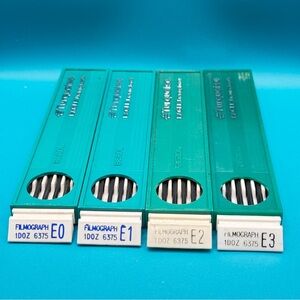 Vintage Berol Eagle Turquoise Filmograph Leads Set E0 E1 E2 E3 NOS Drafting